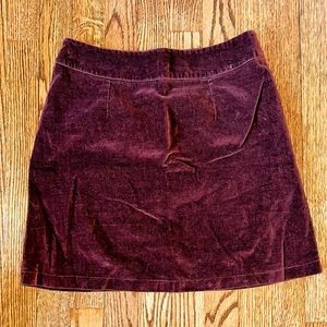 ~ Vintage ~ Bonnie Evans Cotton Velvet Mini Skirt in Maroon